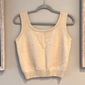 St. John Collection Tank Top Shell Scoop Neck Cropped Size Small